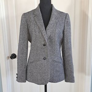 Swingles Vintage Pure Wool Herringbone Tailored Blazer Jacket Coat